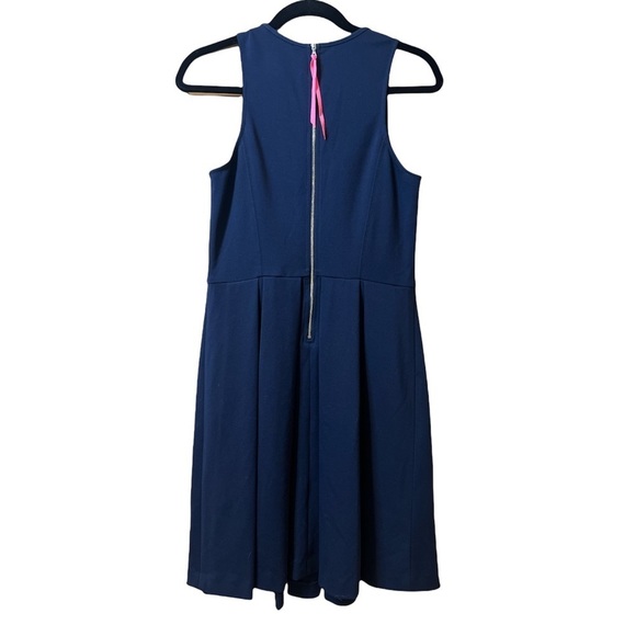 Rebecca Taylor Navy Blue Crew Neck Mini Dress Size 10 - Picture 6 of 6